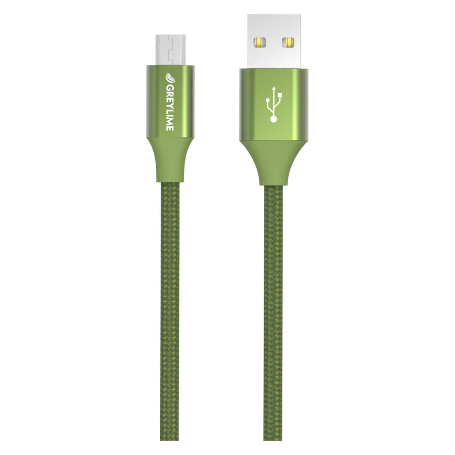 GreyLime Braided USB-A til MFi Lightning Kabel Grøn 1 m -  fra GreyLime - nu kun 179 kr. Hos HjemTek 