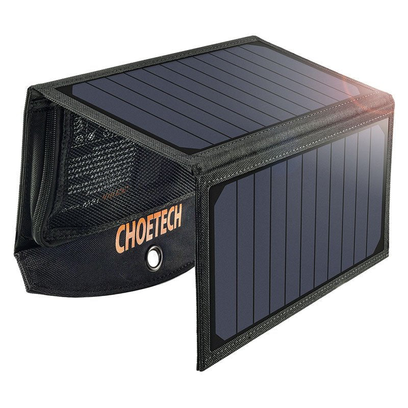 Choetec 2-port 19W Solcellepanel, Sort - HjemTek