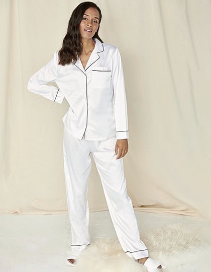 Dame satin lange pyjamas.